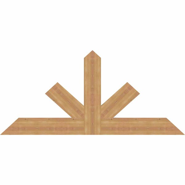 Ekena Millwork Saratoga Timber Gable Bracket, Western Red Cedar, 60"W x 27"H x 1 1/2"D x 5 1/2"F, 11/12 Pitch GBW060X27X0206SAR00SWR - main